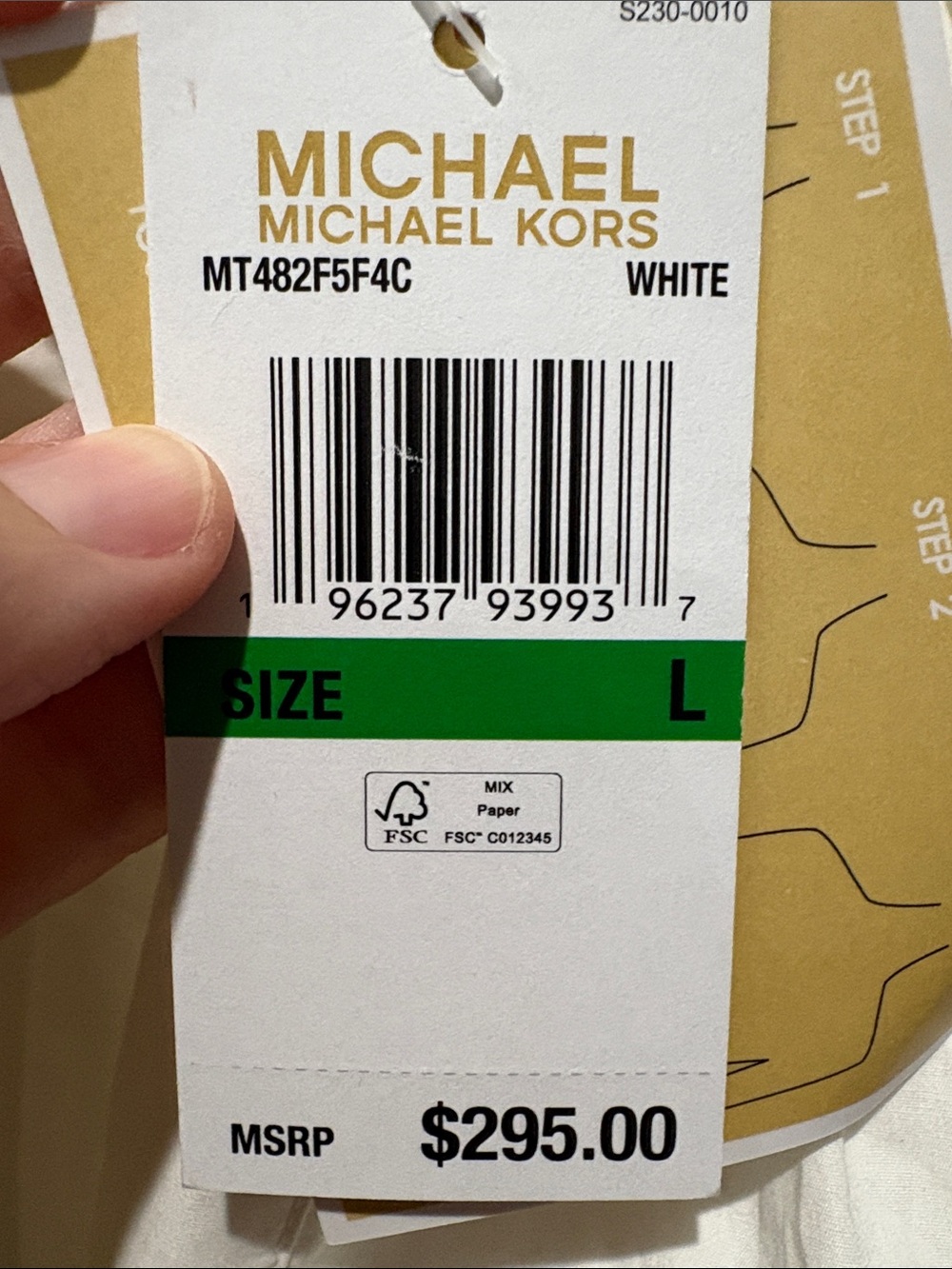 🤍 NWT Michael Michael Kors White Wrap Midi Dress – Size Large – MSRP $295 - Picture 2 of 8